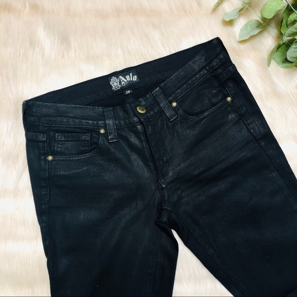 Anlo Black Coated Denim with Studs - Picture 2 of 6